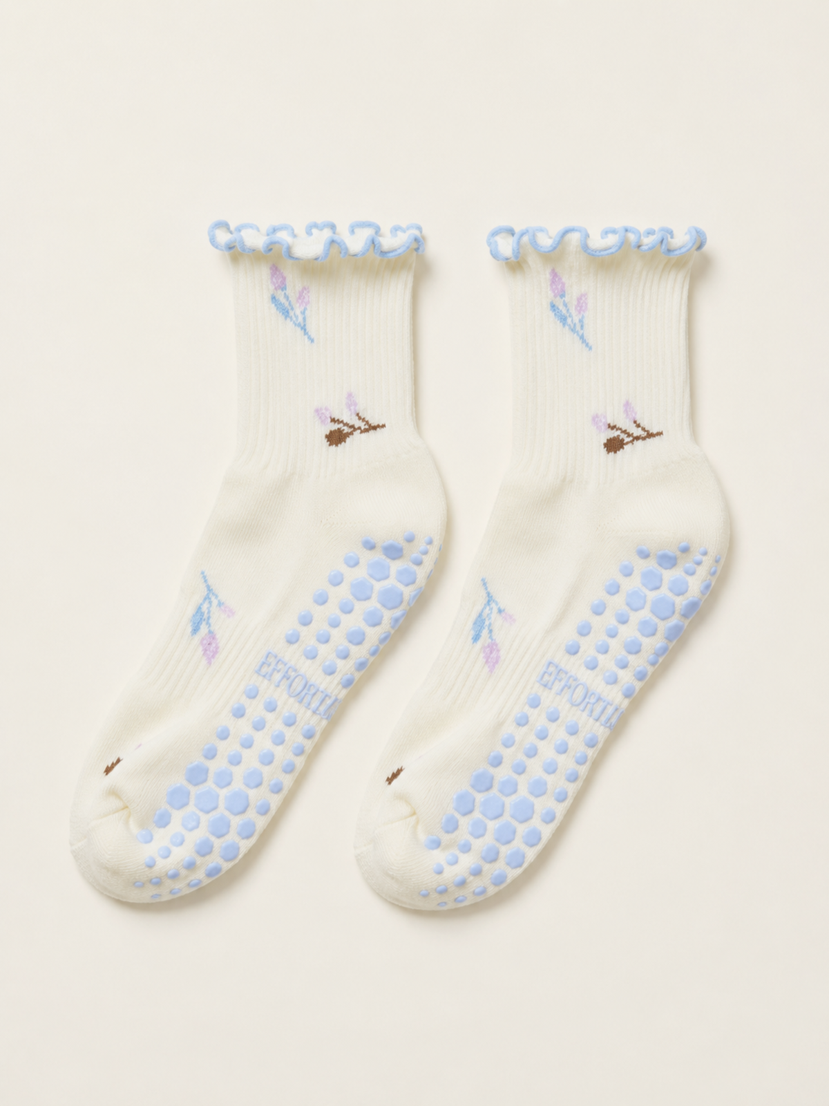 🌷 Blue Tulip Grip Sock