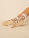 Lucky Honey Wild Side Crew grip socks — animal-print product photo 2