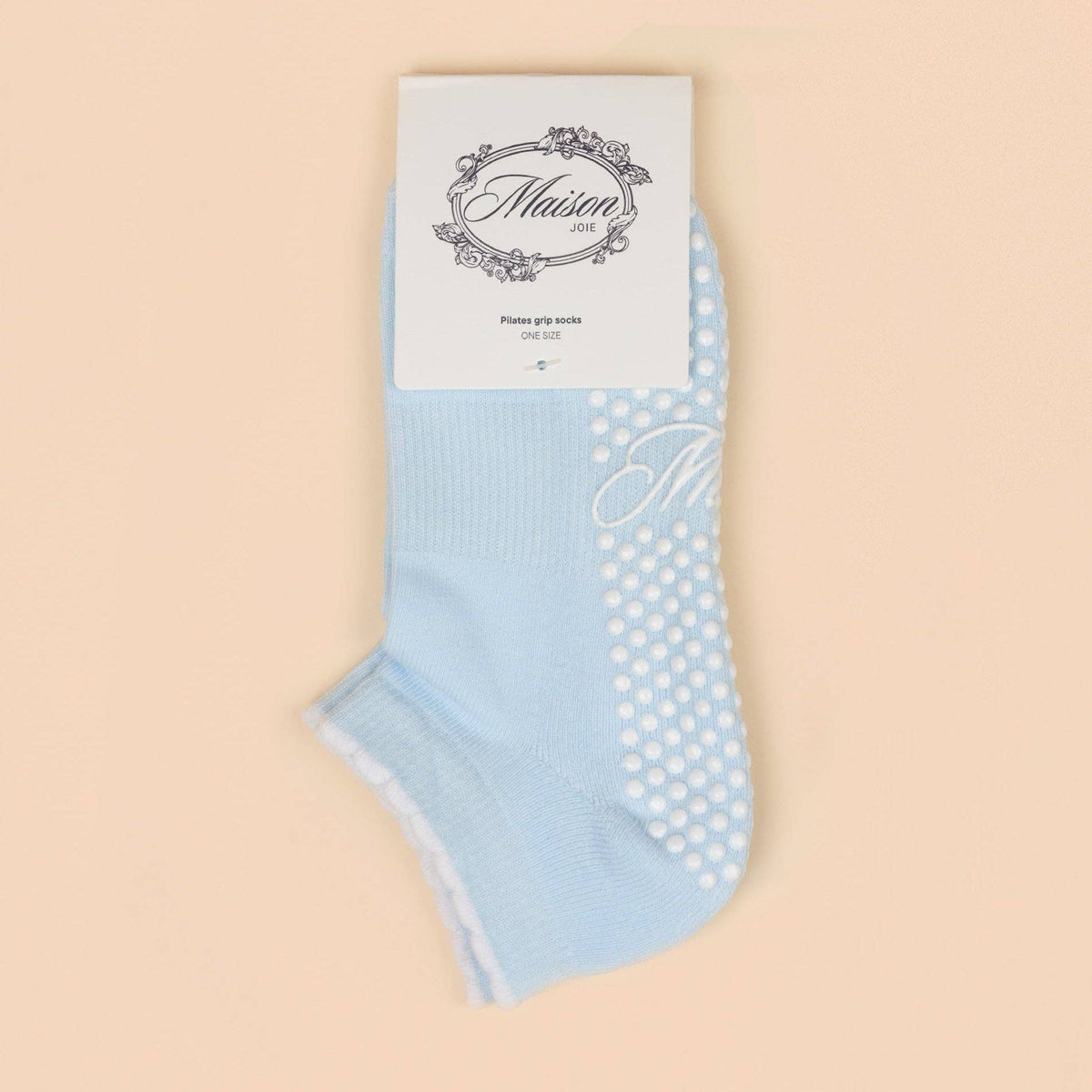 Maison Joie Muse Shortie Grip Socks - Pale Blue