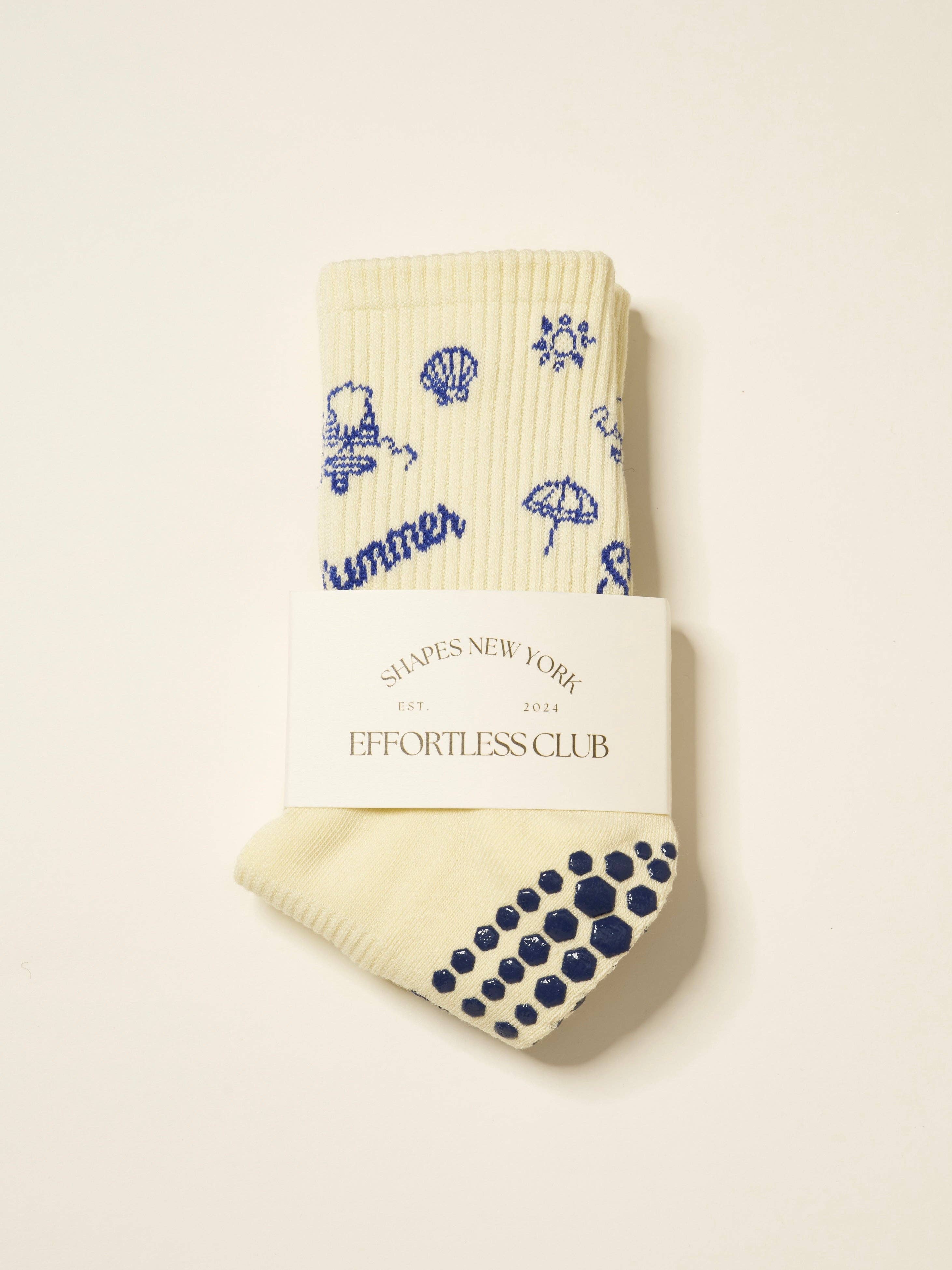 ☀️ Vintage Sumer Grip Sock, Pilates Socks
