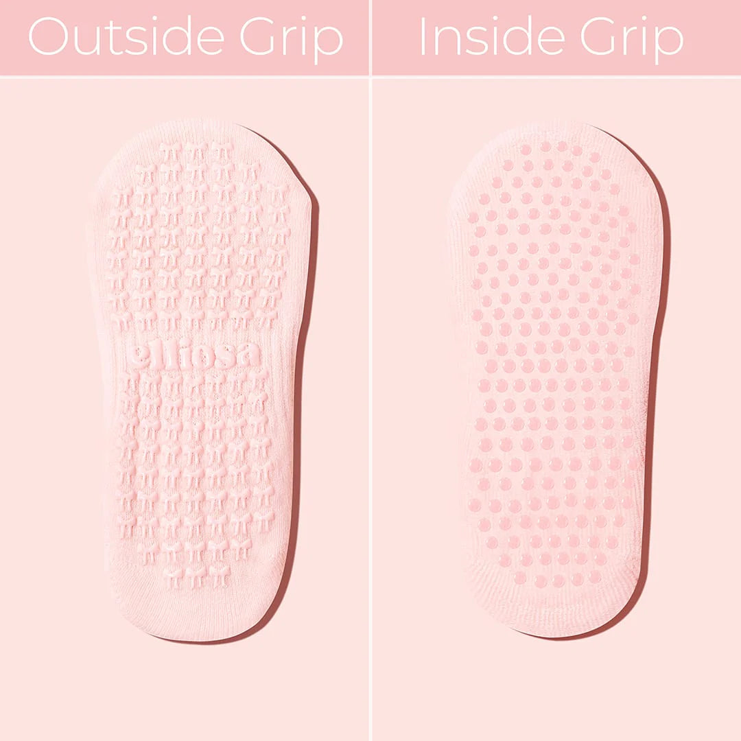 Dual-Direction™ Ballerina Edit – Strawberry Milk Grip Socks