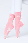 Hot Bitch Pink Grip Socks