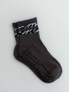 TCC Coastal Concrete Double Stripe Pilates grip sock