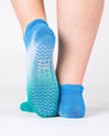 Wyatt Full Foot Grip Sock Blue/Green
