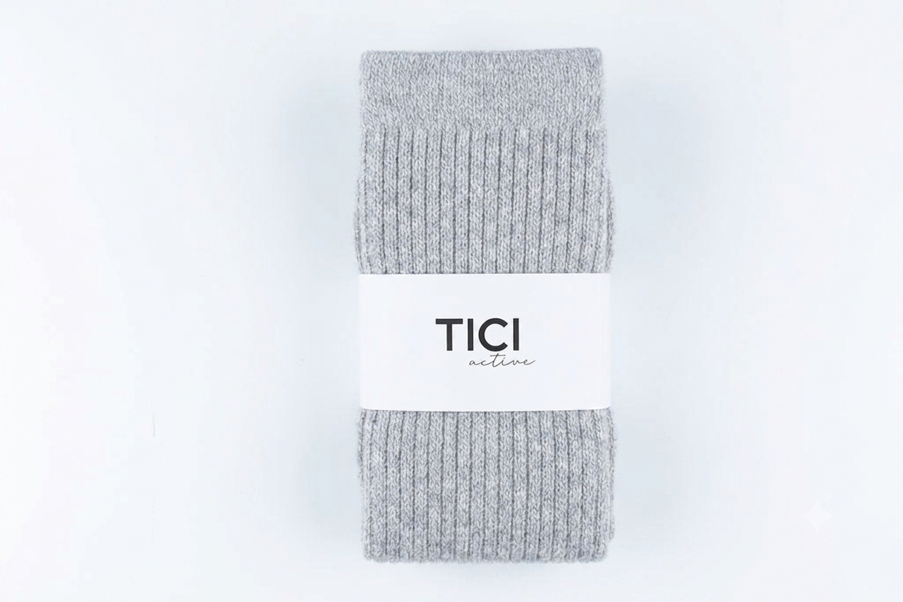 Gray Scrunch Grip Socks
