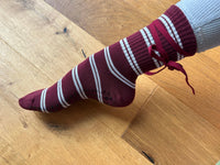 The Sporty Ballerina – Burgundy grip socks by Pilates University 1883 — product image 4