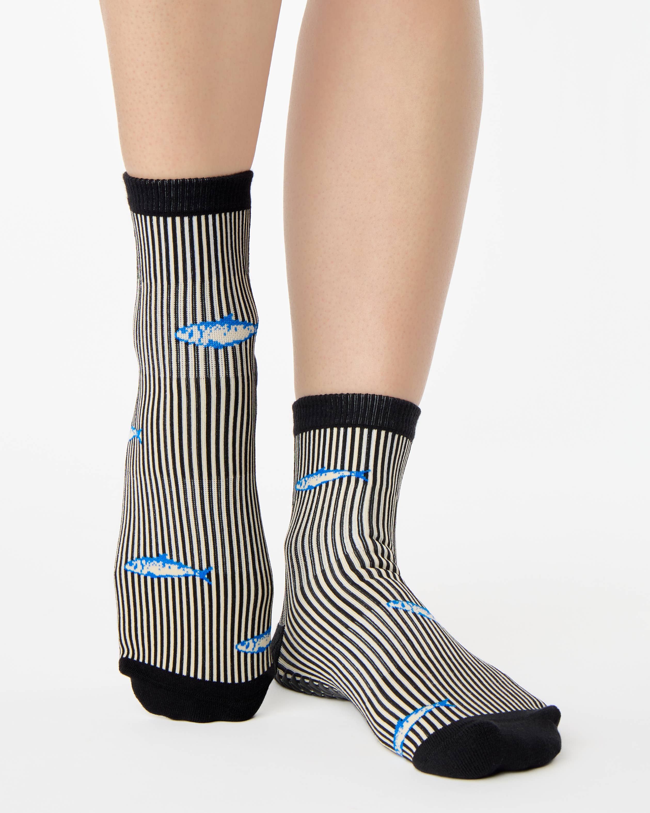 Sardines Ankle Grip Sock | Black