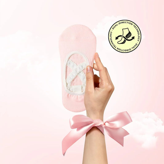 Dual-Direction™ Ballerina Edit – Strawberry Milk Grip Socks