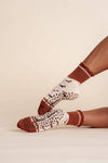 Autumn Hunt Ruffle High Ankle Grip Sock — Pilates Honey grip socks product view