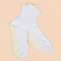 Maison Joie Muse Yellow grip sock detail