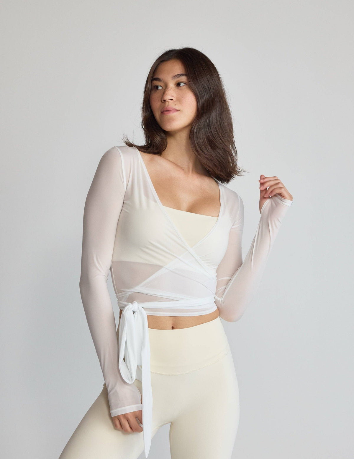 The Ballet Mesh Wrap - White