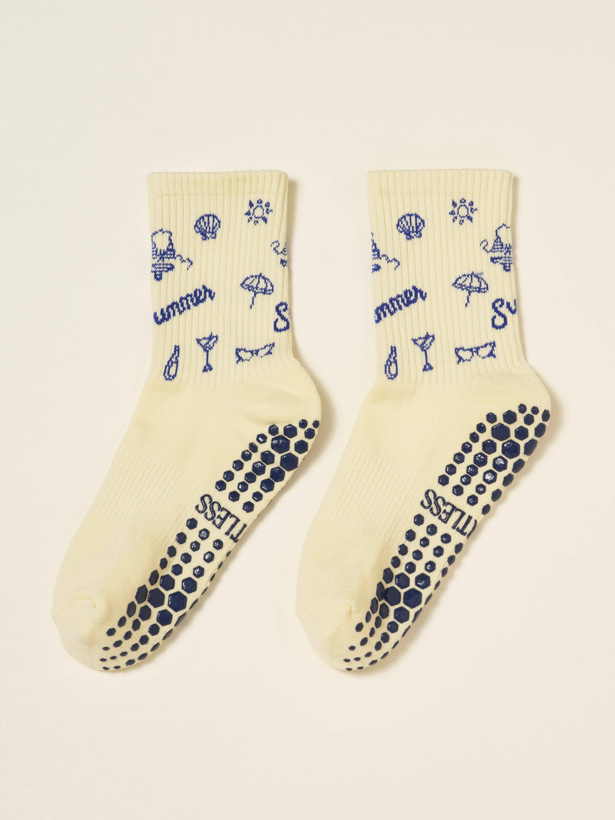 ☀️ Vintage Sumer Grip Sock, Pilates Socks