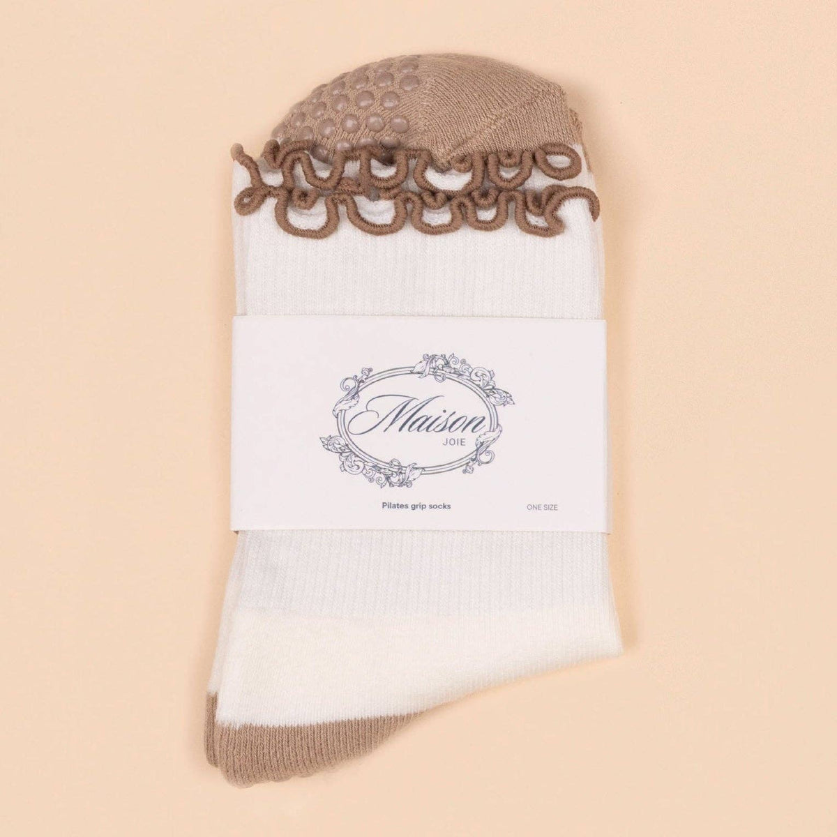 Maison Joie Standard Grip Socks – Tan