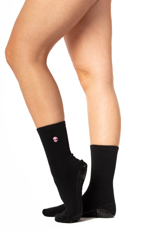 Skull and Bones Grip Sock- Women's