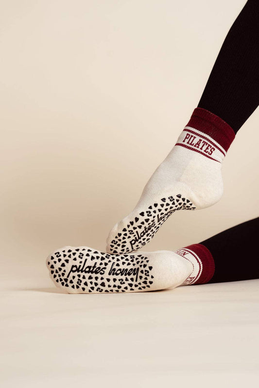 Captain Shorty Crew Grip Sock — Pilates Honey grip socks product view