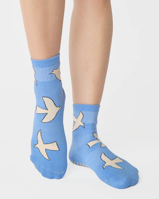 Fly Away Ankle Grip Sock - Alaska Blue