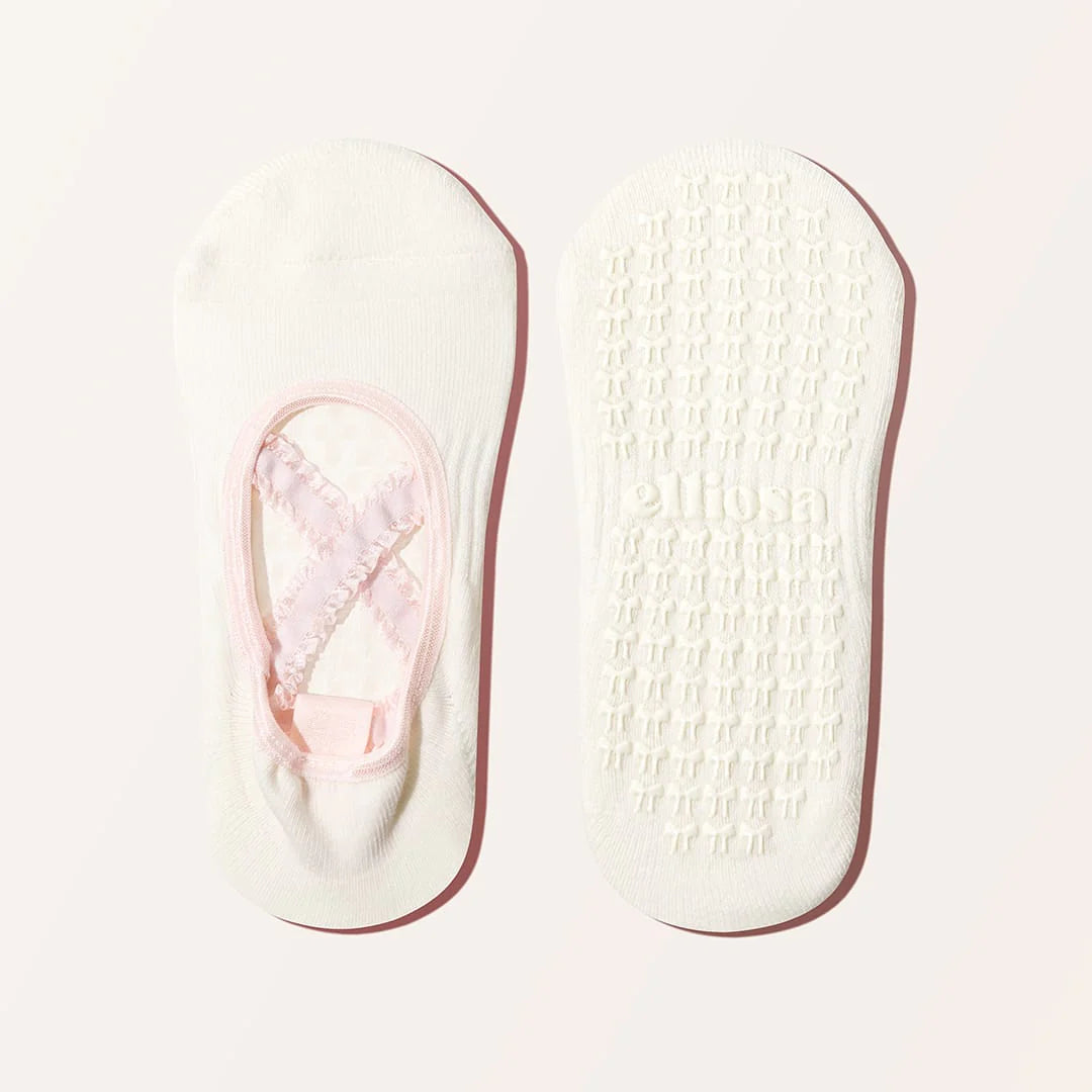 Dual-Direction™ Ballerina Edit – Buttercream Grip Socks