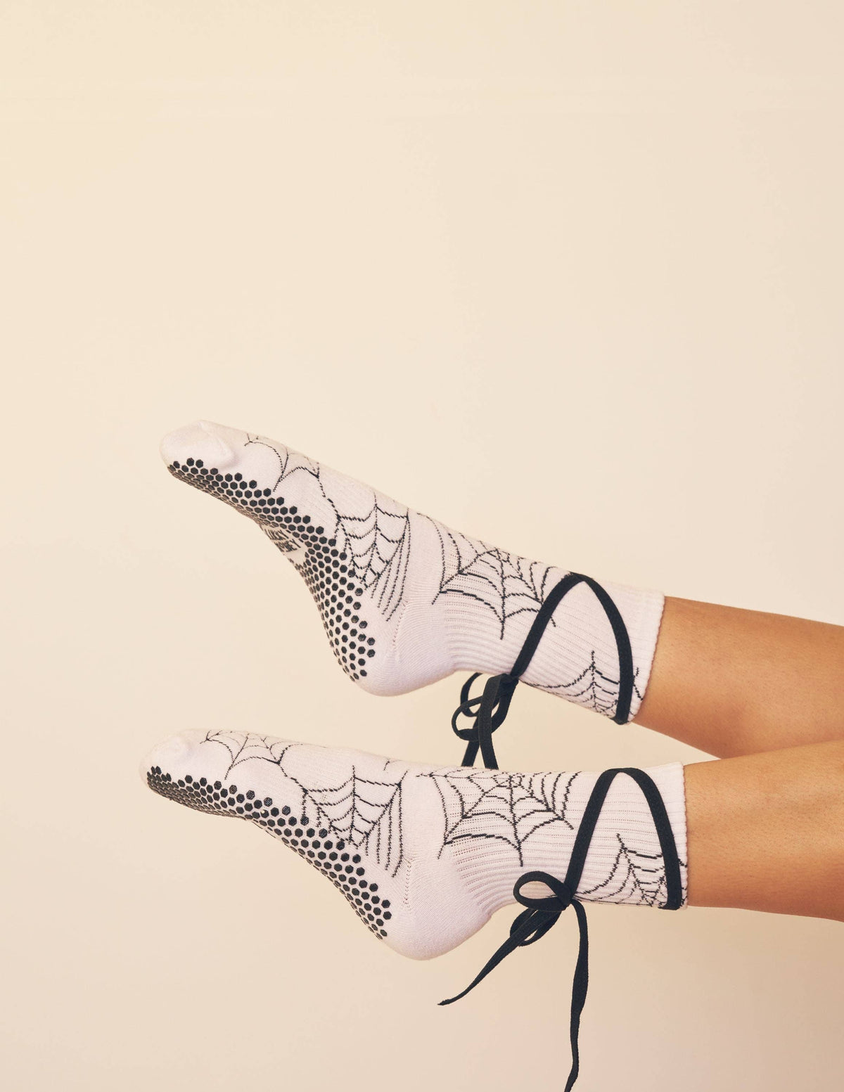 Lucky Honey Nina Spellbound grip socks with black honeycomb sole traction