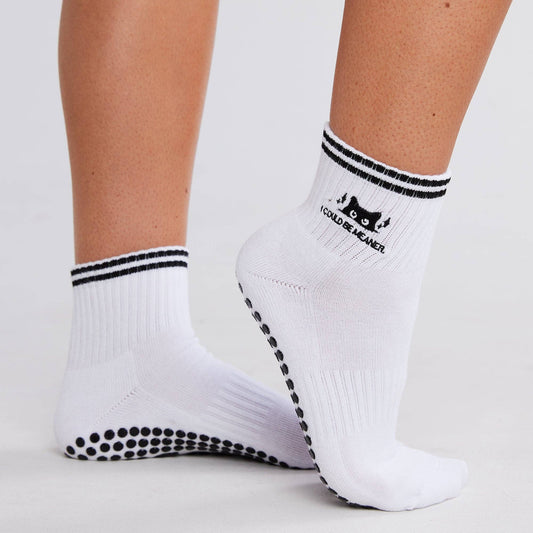 I Could Be Meaner Grip Socks