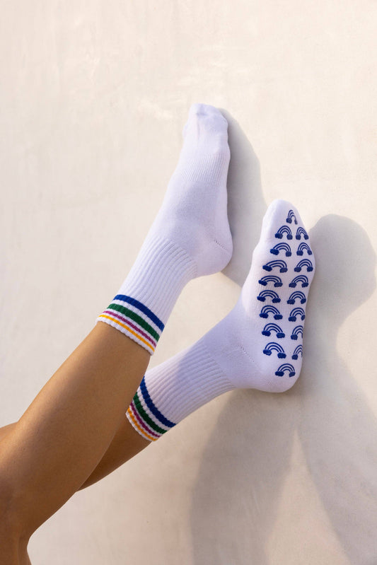 Rainbow Cloud Grip Socks