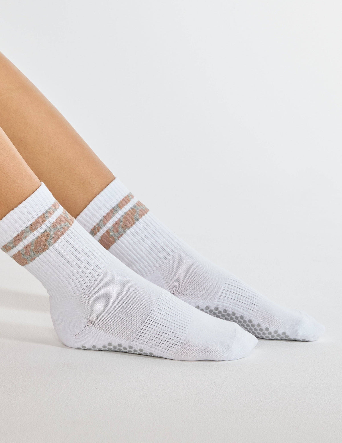 The Animal Print Grip Sock: Animal Stripes