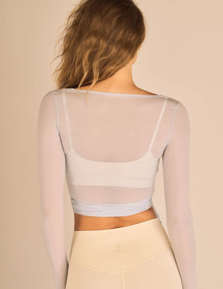 The Ballet Mesh Wrap - Baby Blue