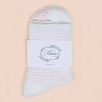 Maison Joie Studio Stripe Grip Socks – Pale Pink