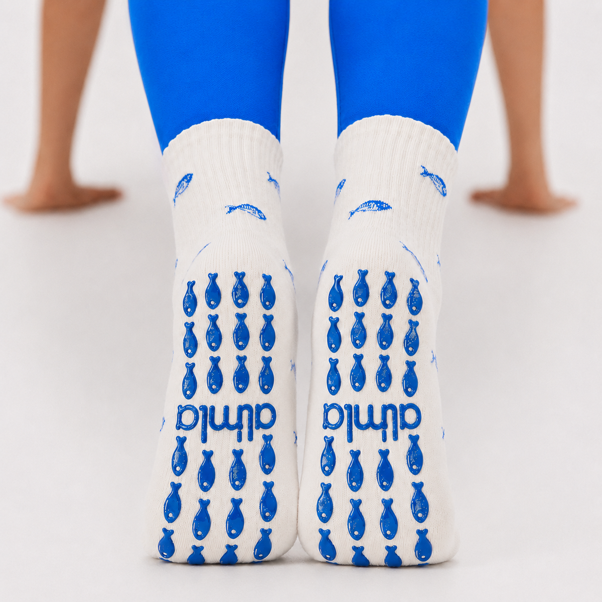 The Blue Fish Grip Sock