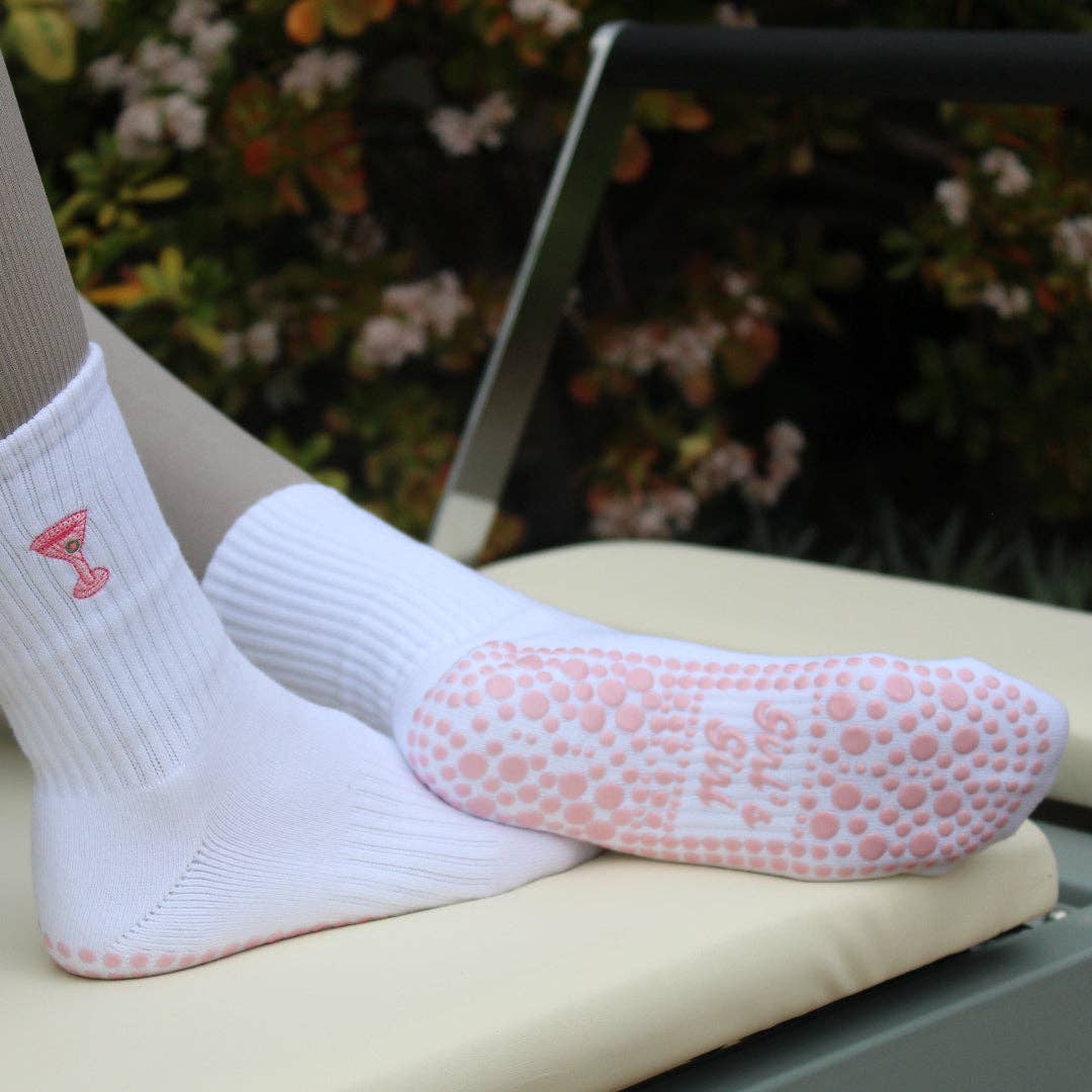 MARTINI GRIP SOCKS IN PINK