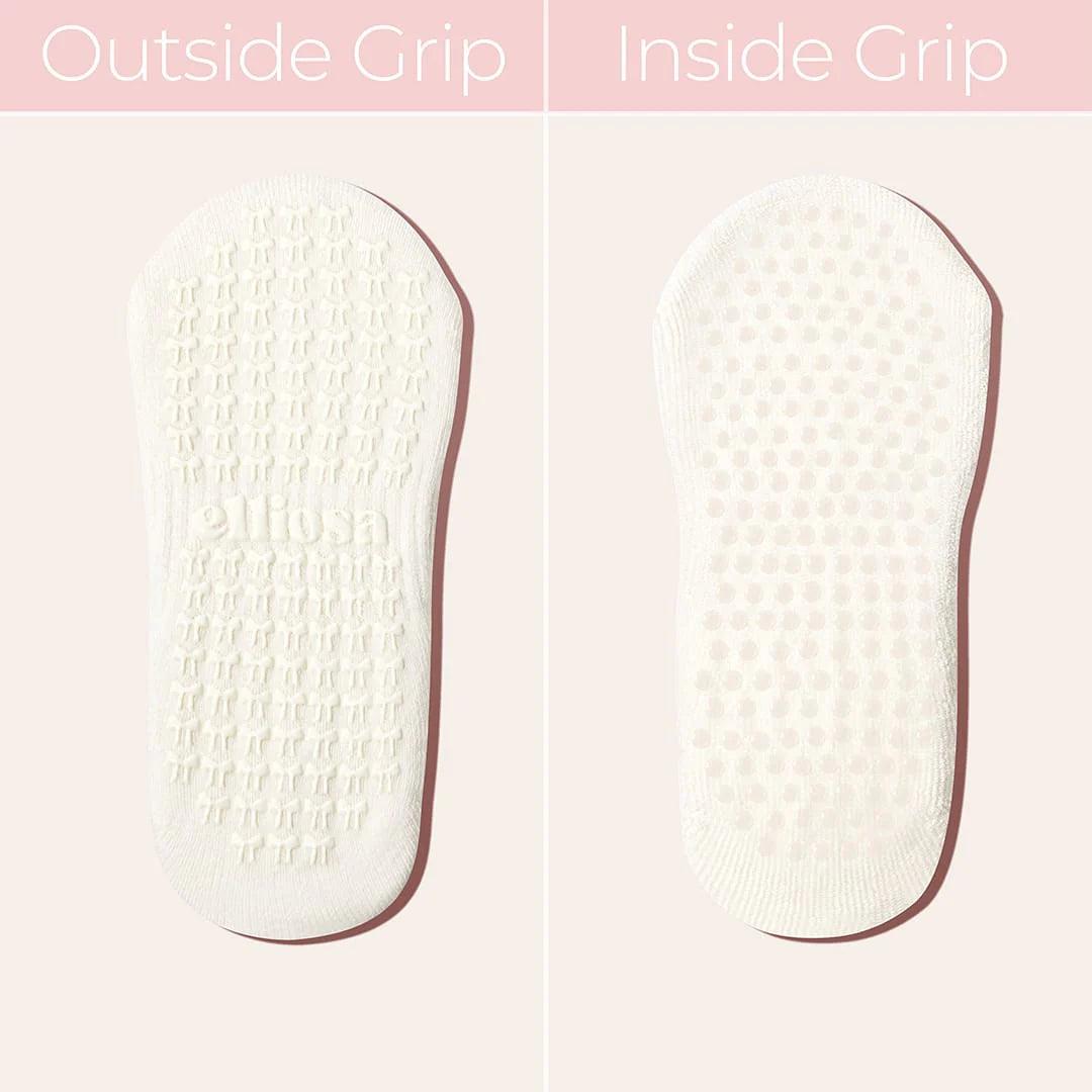 Dual-Direction™ Ballerina Edit – Buttercream Grip Socks