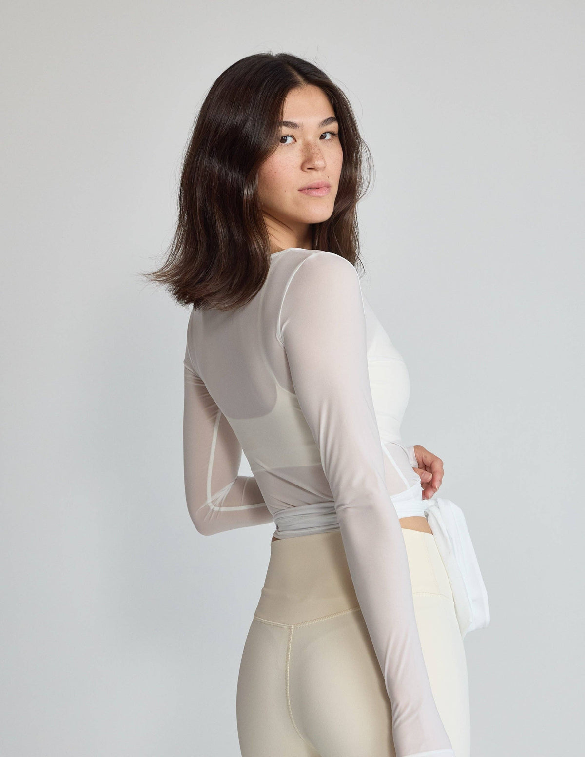 The Ballet Mesh Wrap - White