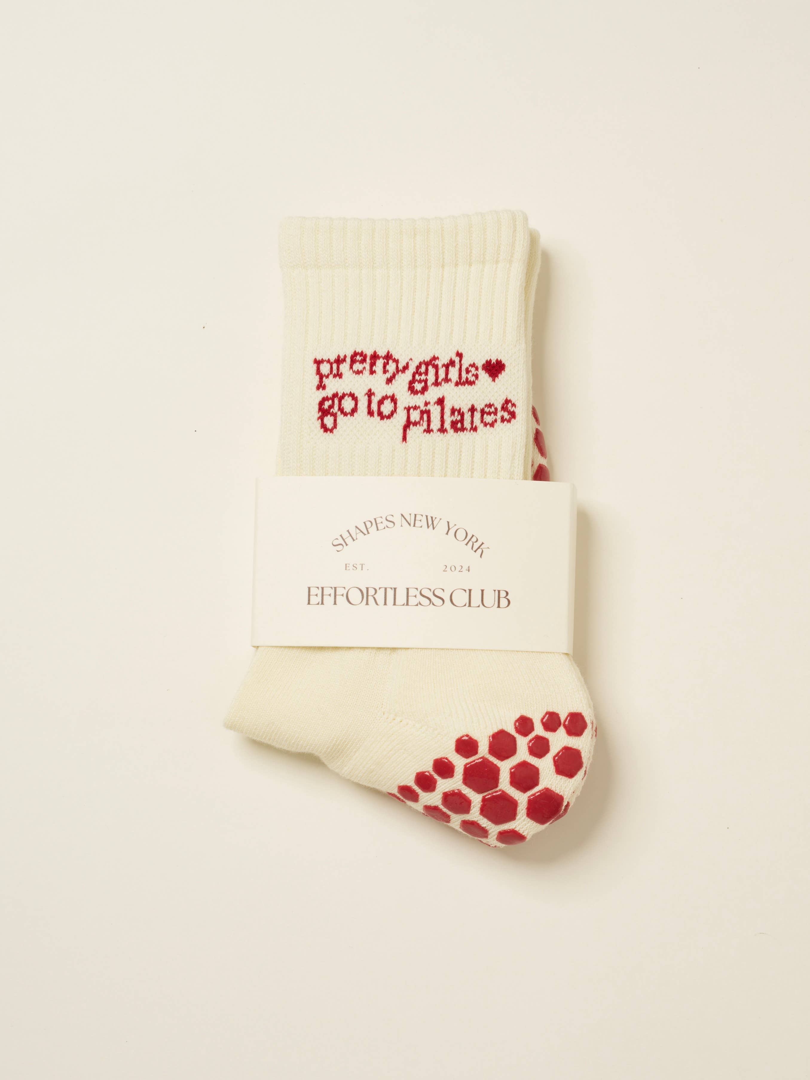 🩰 Pilates Girl Grip Sock - Red