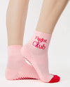 Pointe Studio x Susan G. Komen Fight Club Ankle Grip Sock in pink — official product image 1
