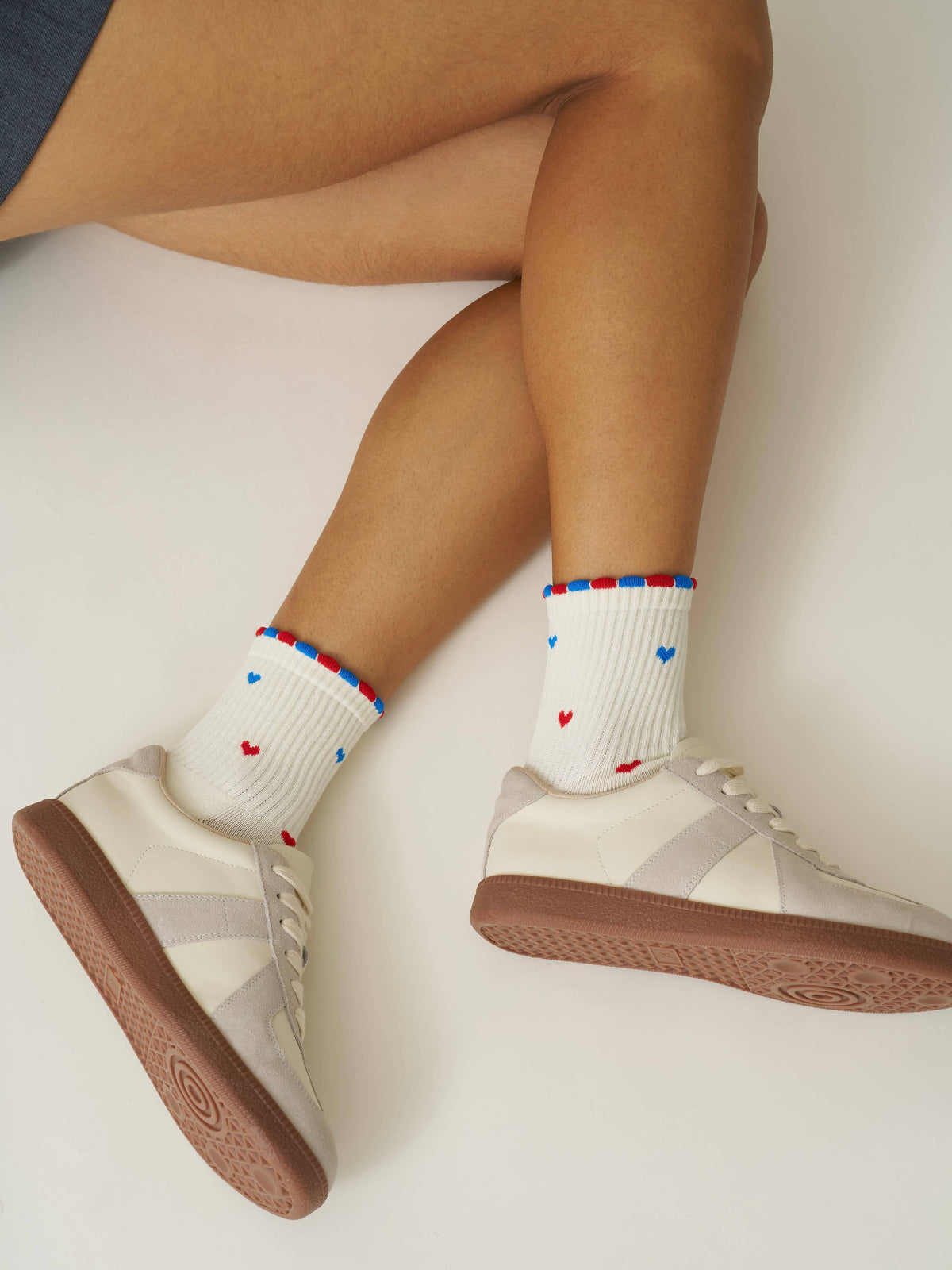 🇺🇸 USA Mini Heart Petal Grip Sock, Pilates Socks