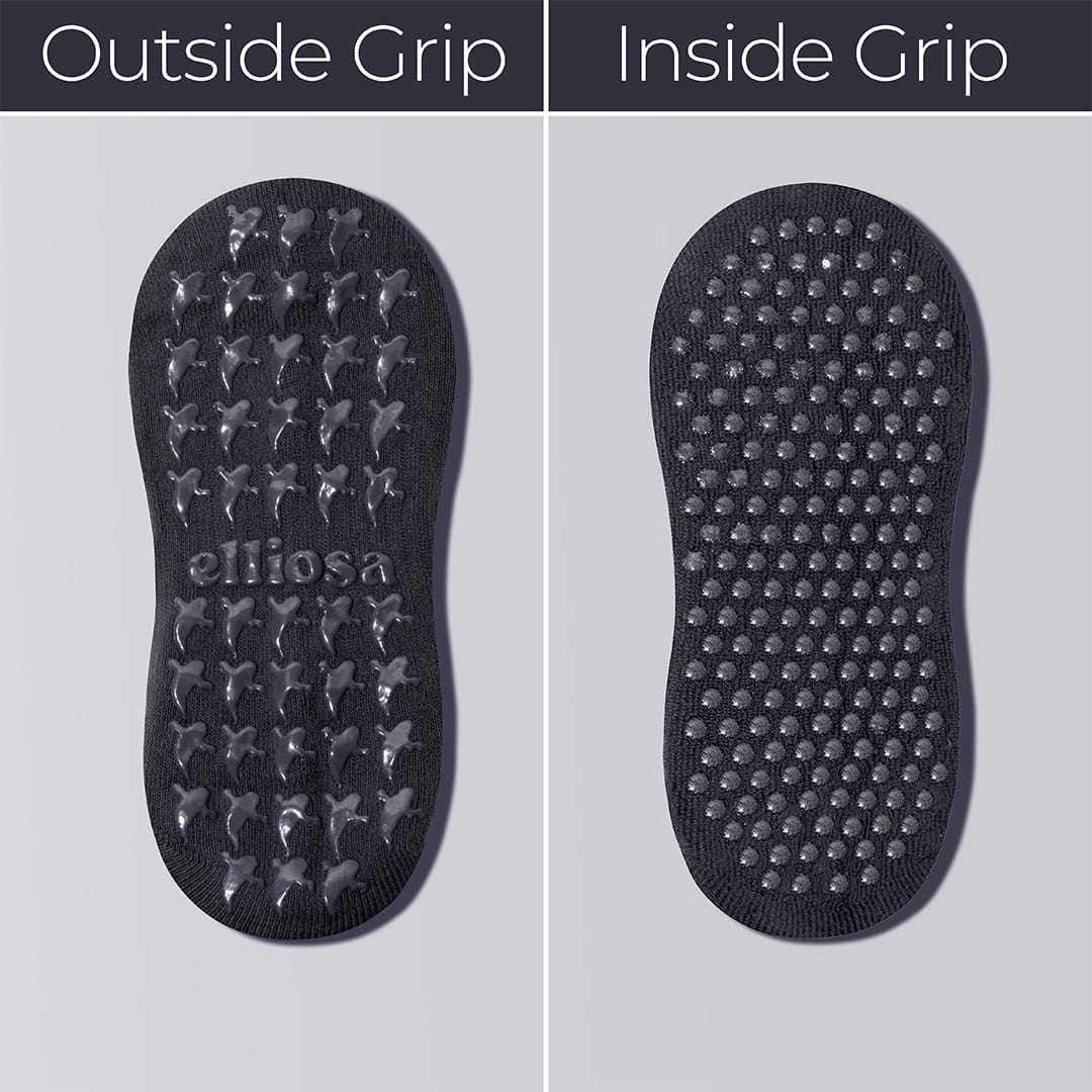 Elliosa Ghost Mode grip socks — decorative sole grip pattern