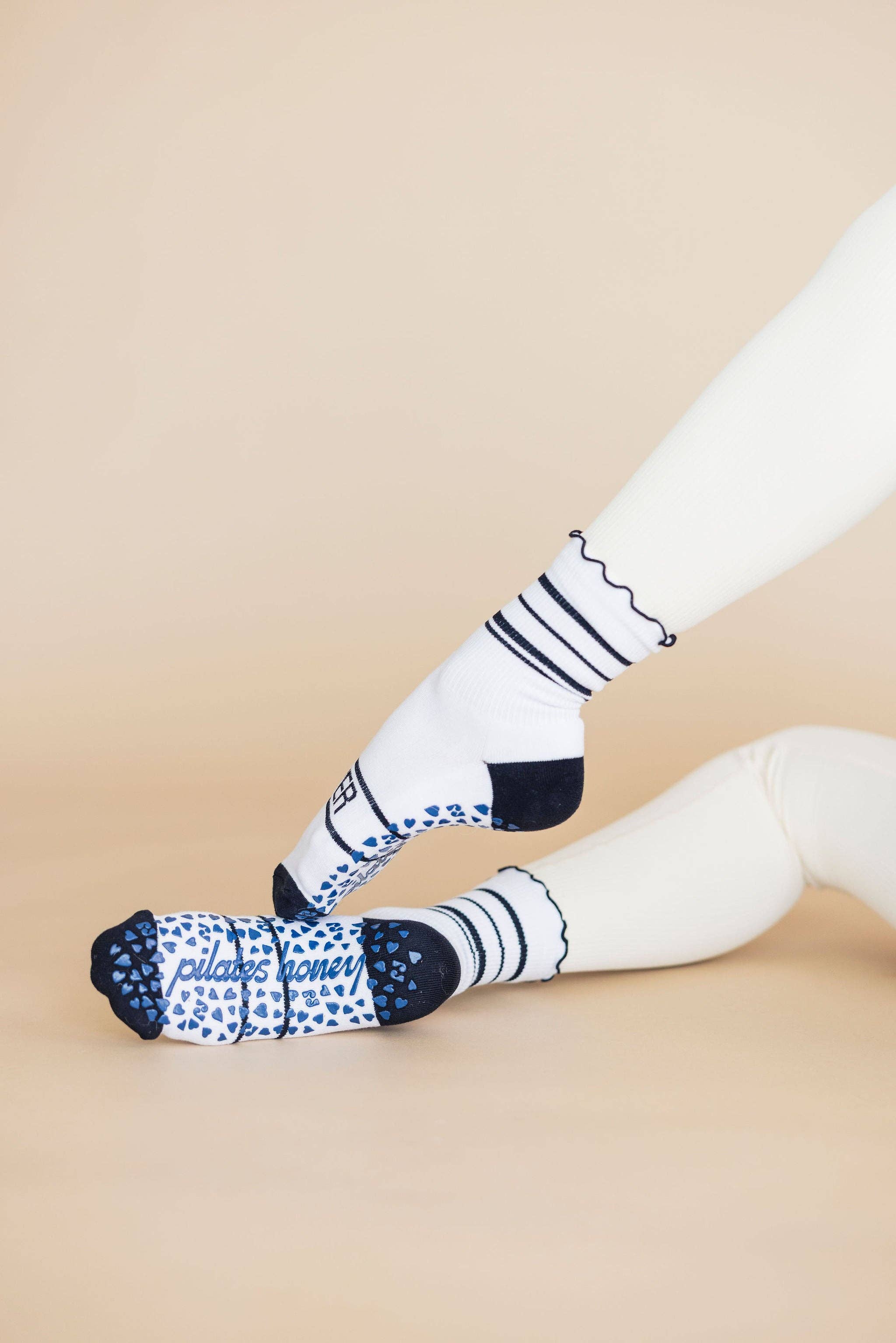 Pure Love Ruffle Crew Grip Sock
