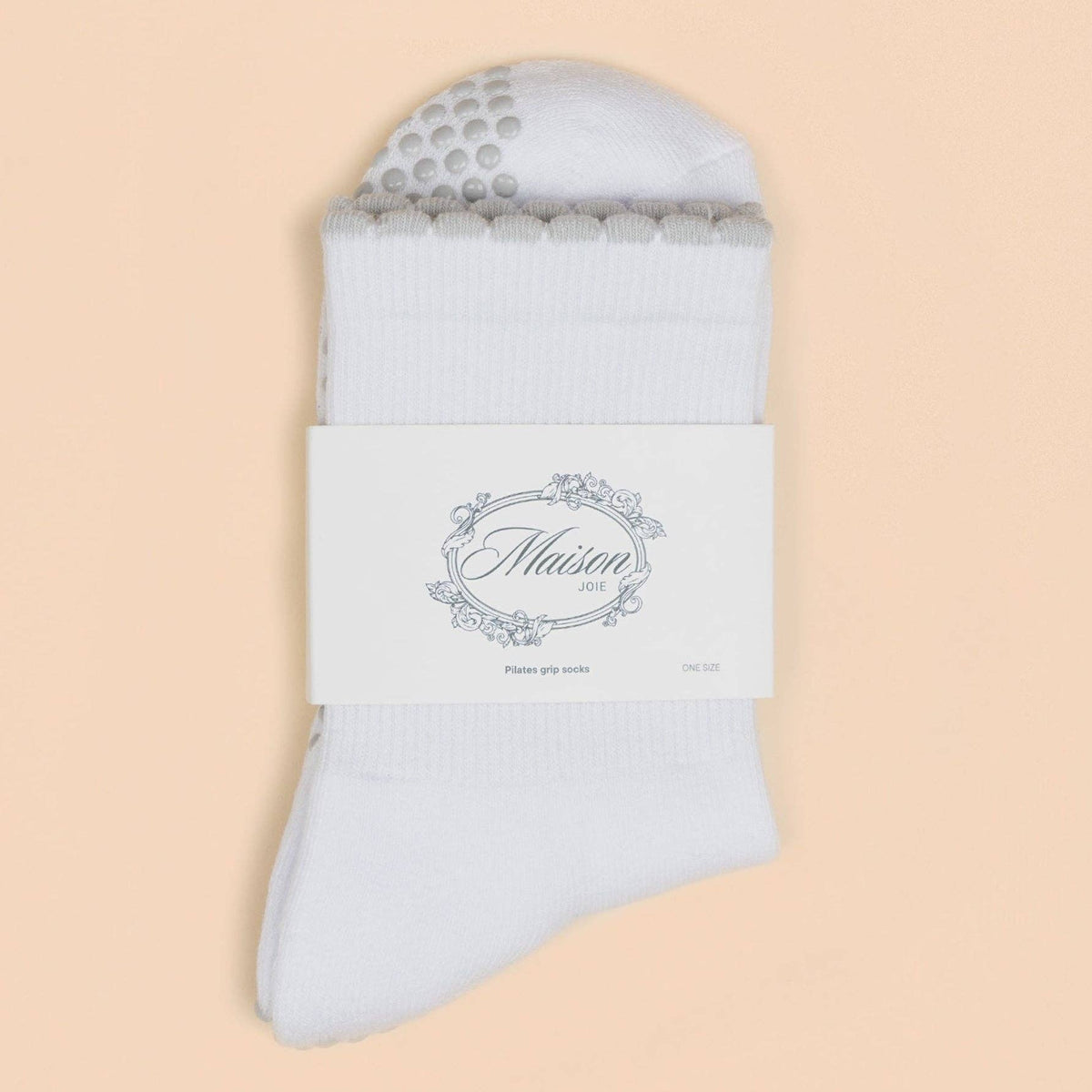 Maison Joie Muse Grey grip socks