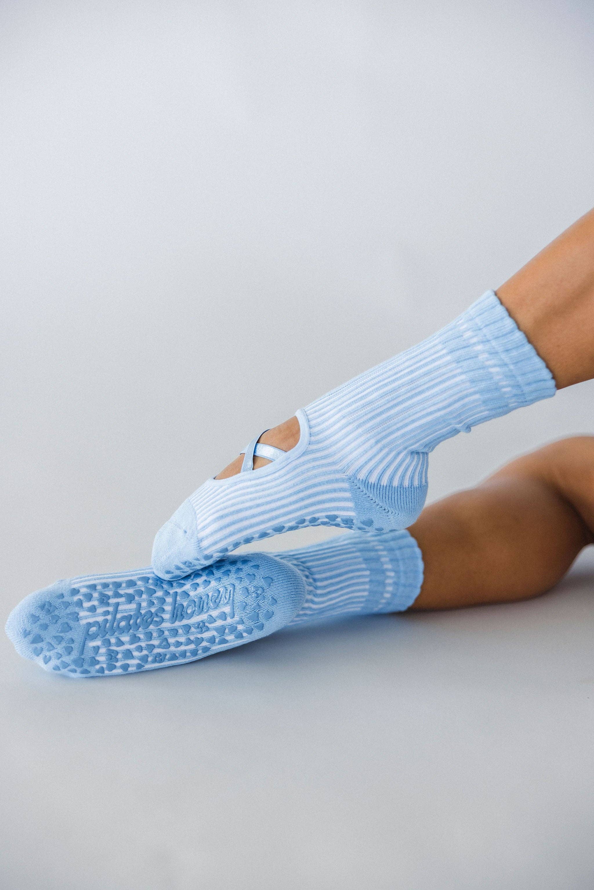 Harbor Stripes Ballet Crew Grip Sock