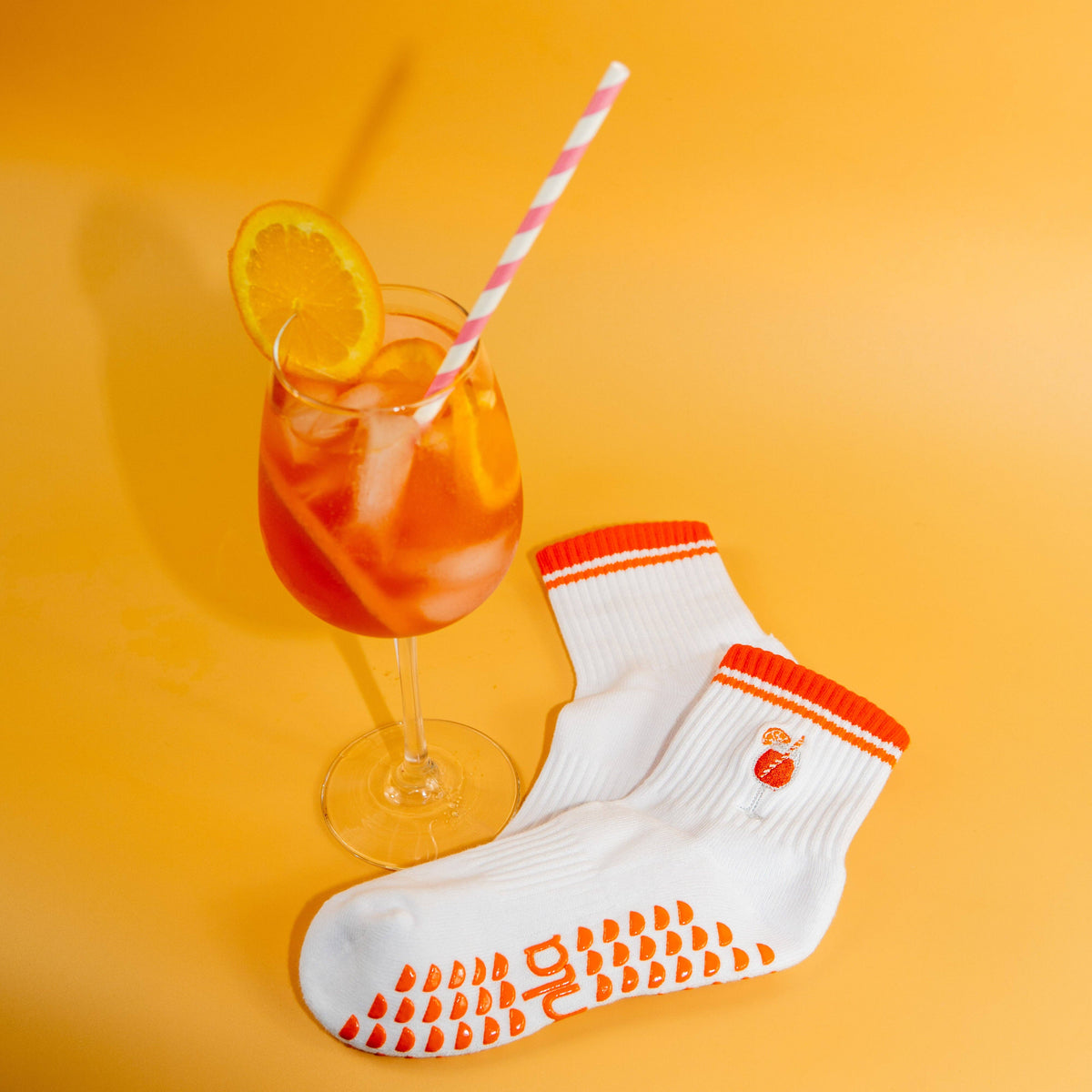 The Aperol Spritz Grip Sock