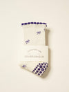 🎀 Mini Bow Petal Grip Sock - Indigo