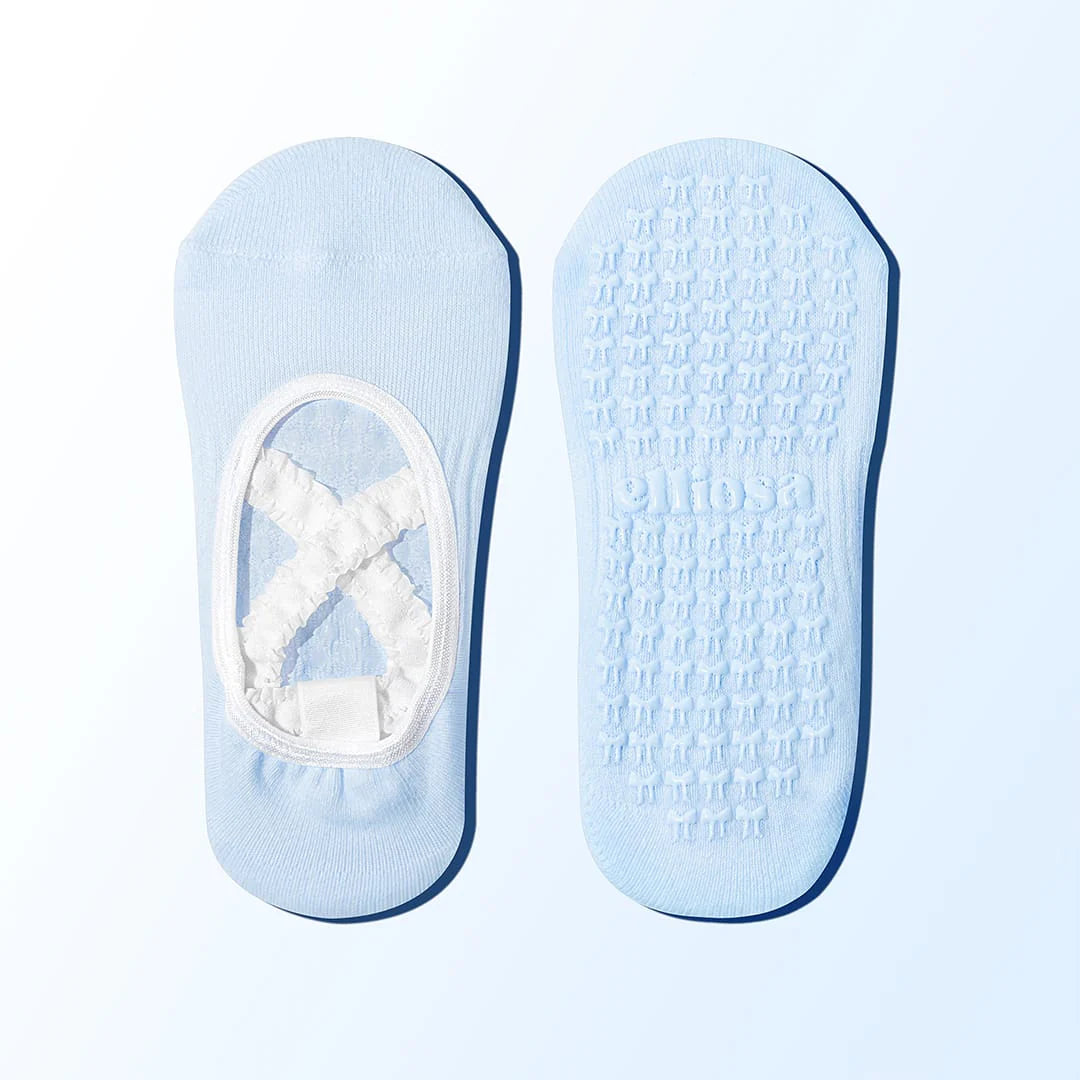 Dual-Direction™ Ballerina Flow – Blueberry Milk Grip Socks