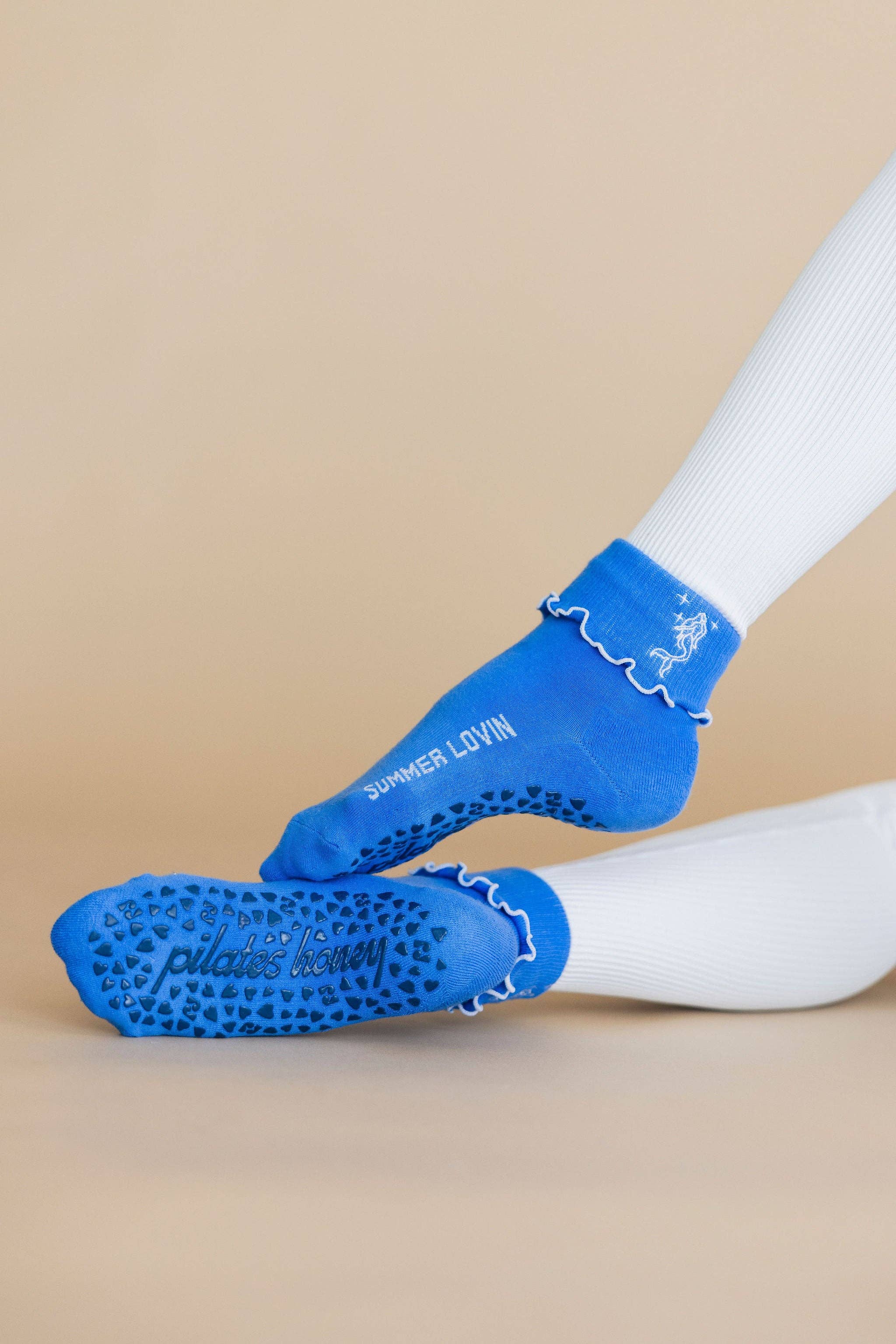 La Sirena Foldover Ruffle Grip Sock