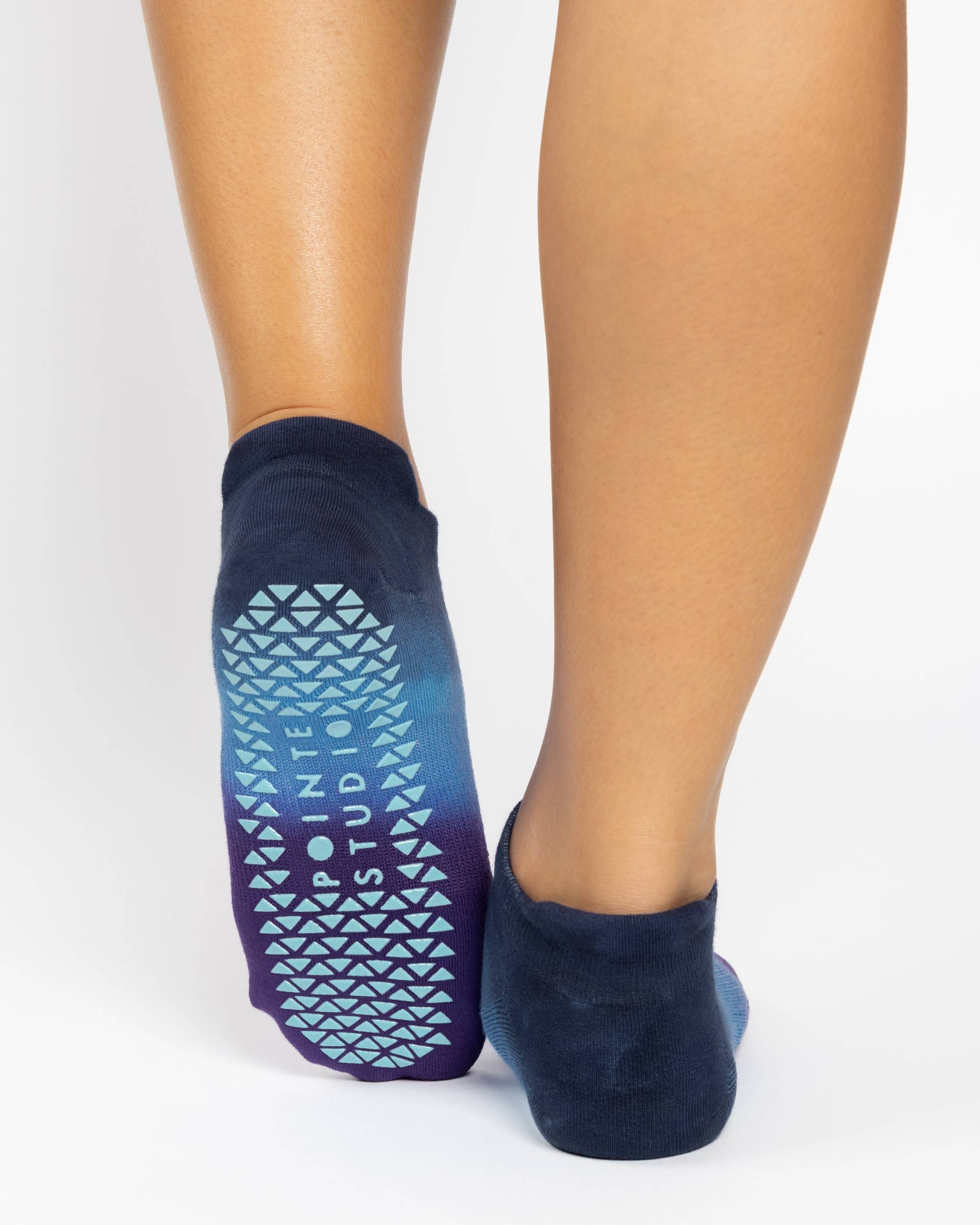 Wyatt Full Foot Grip Sock - Blue Violet