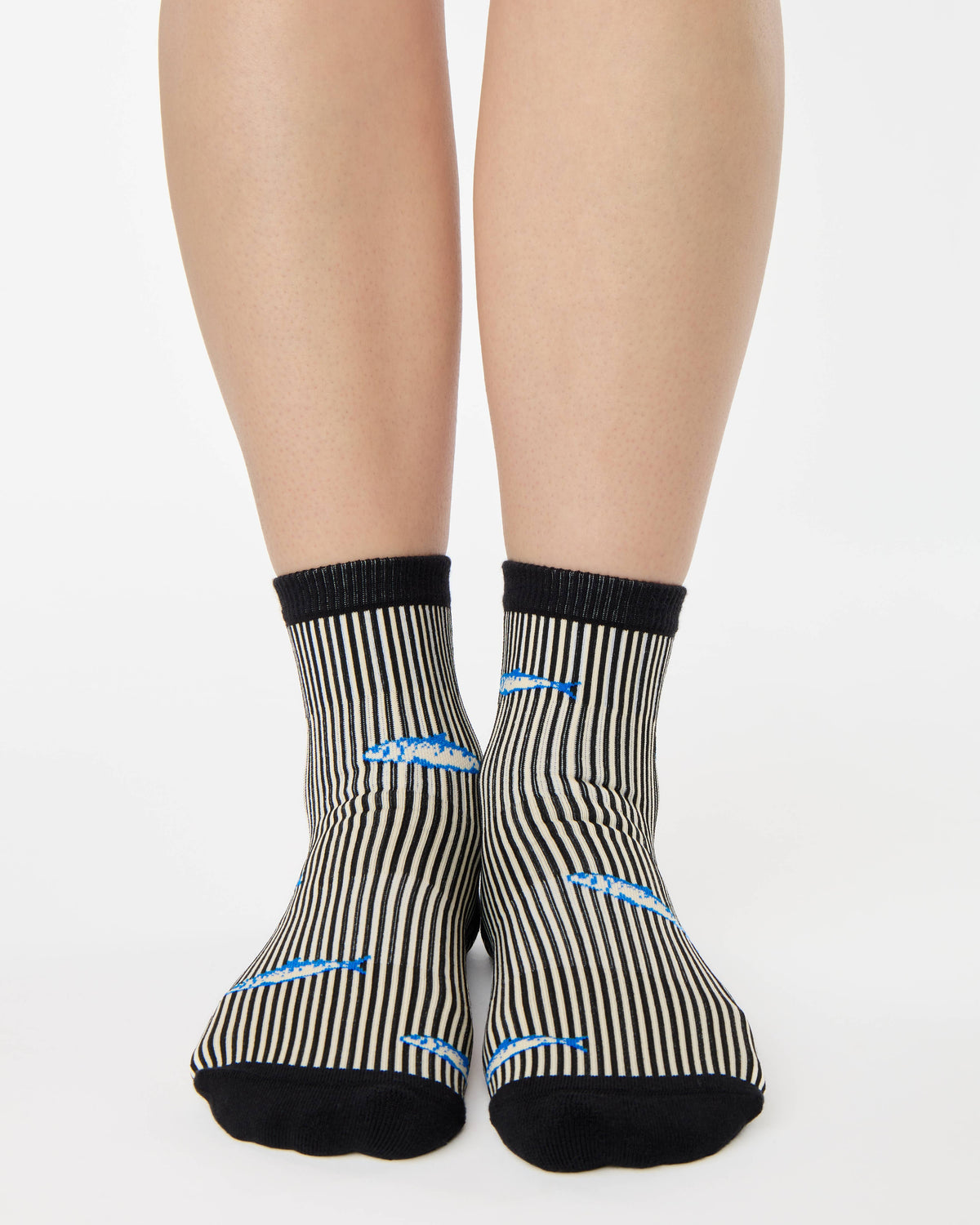 Sardines Ankle Grip Sock | Black