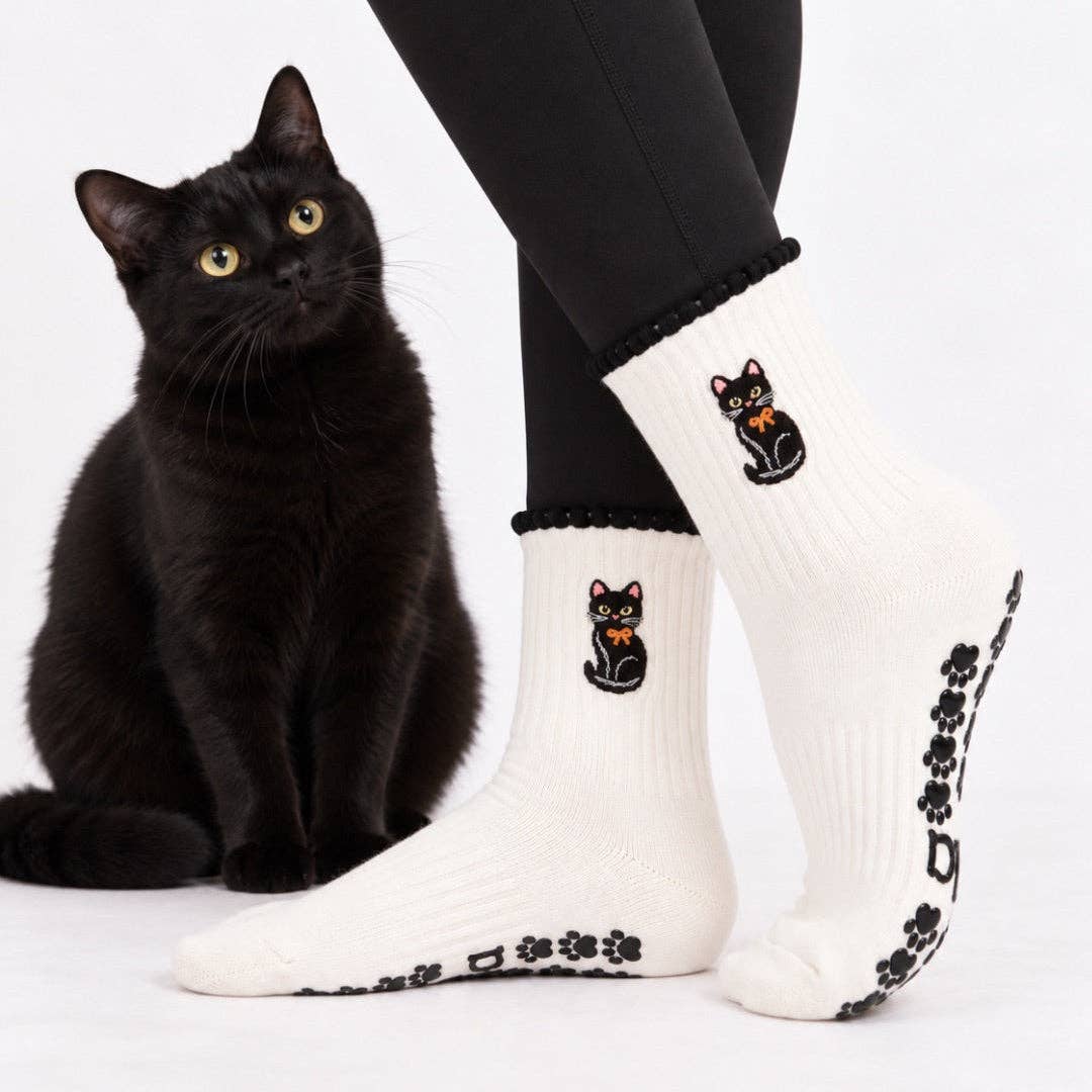 The Black Cat Grip Sock