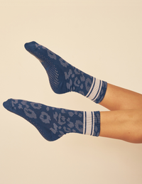 Lucky Honey Wild Side Crew grip socks — animal-print product photo 19