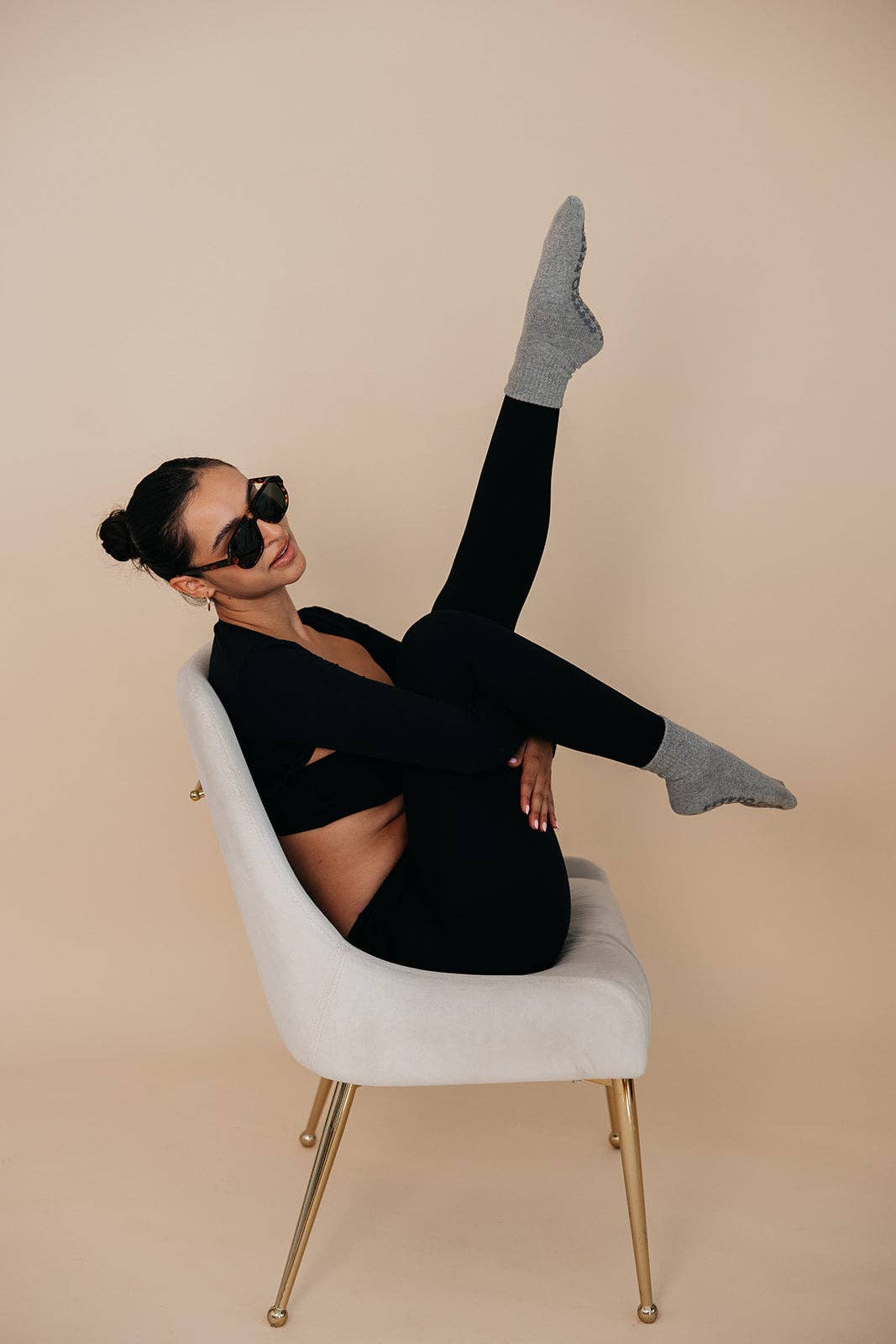 Earl Grey Grip Socks