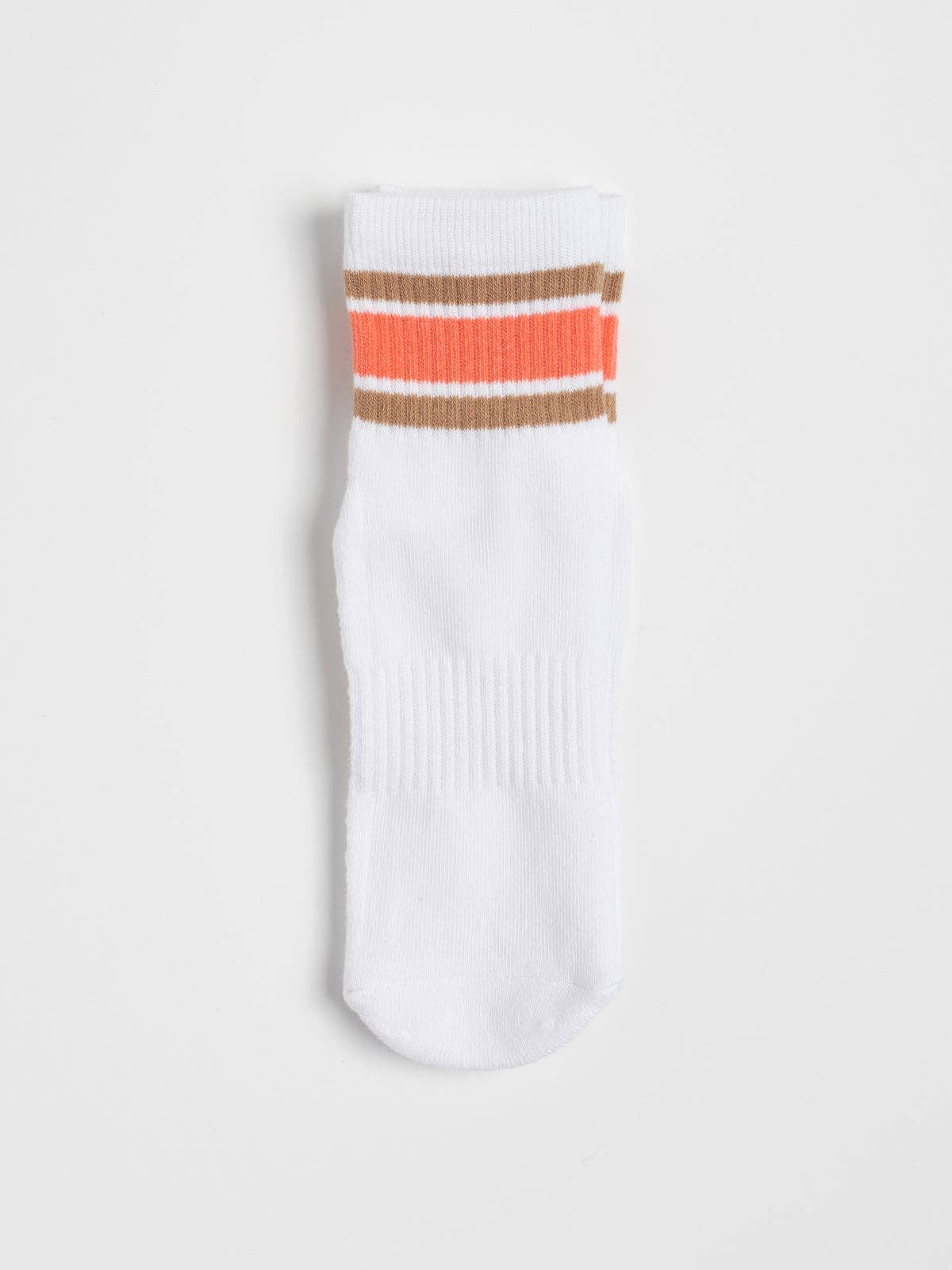 🌅 Campus Quarter Grip Sock – Coral + Dune