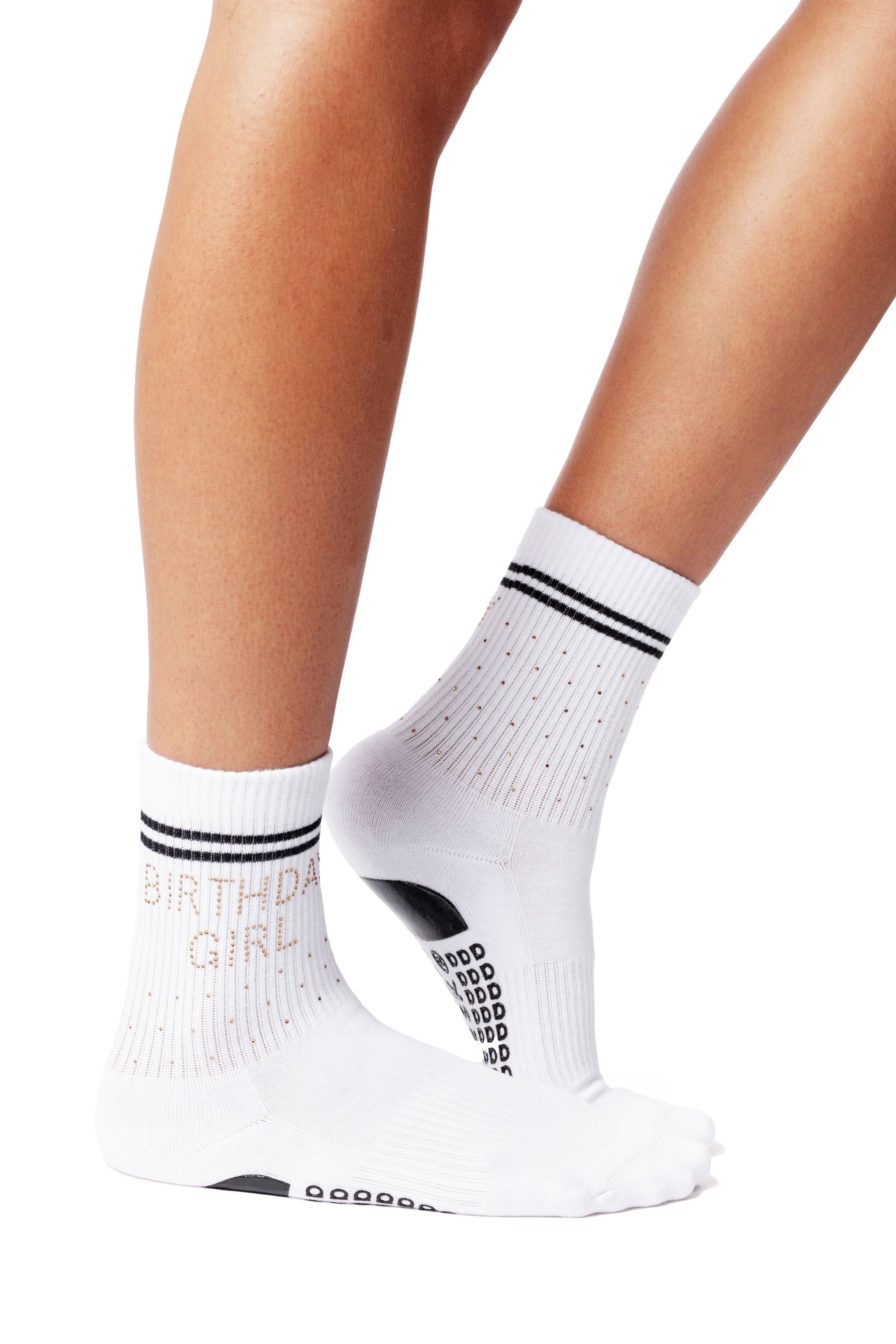 Birthday Girl Crew Grip Sock