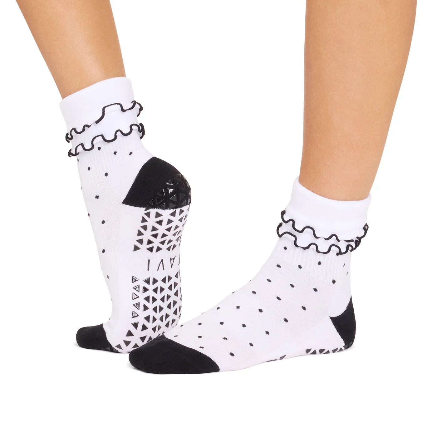 Aria Bonbon Grip Sock - Polka Dot Frills